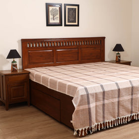 Handloom Cotton Double Bedsheet (108 x 90 in) 140
