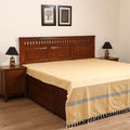 Handloom Cotton Double Bedsheet (108 x 90 in) 142