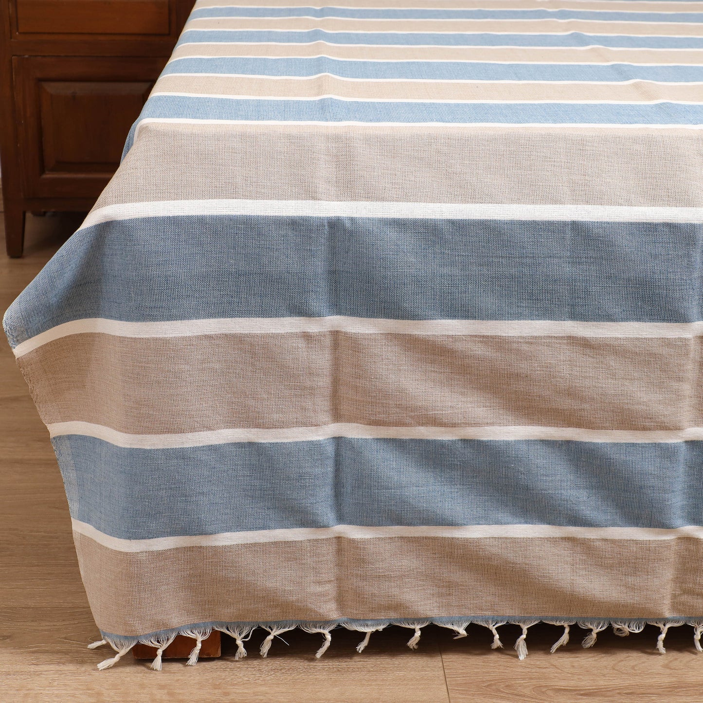 Handloom Cotton Double Bedsheet (108 x 90 in) 151