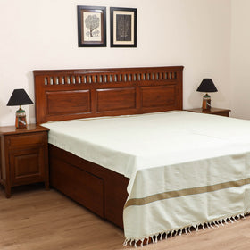 Handloom Cotton Double Bedsheet (108 x 90 in) 152