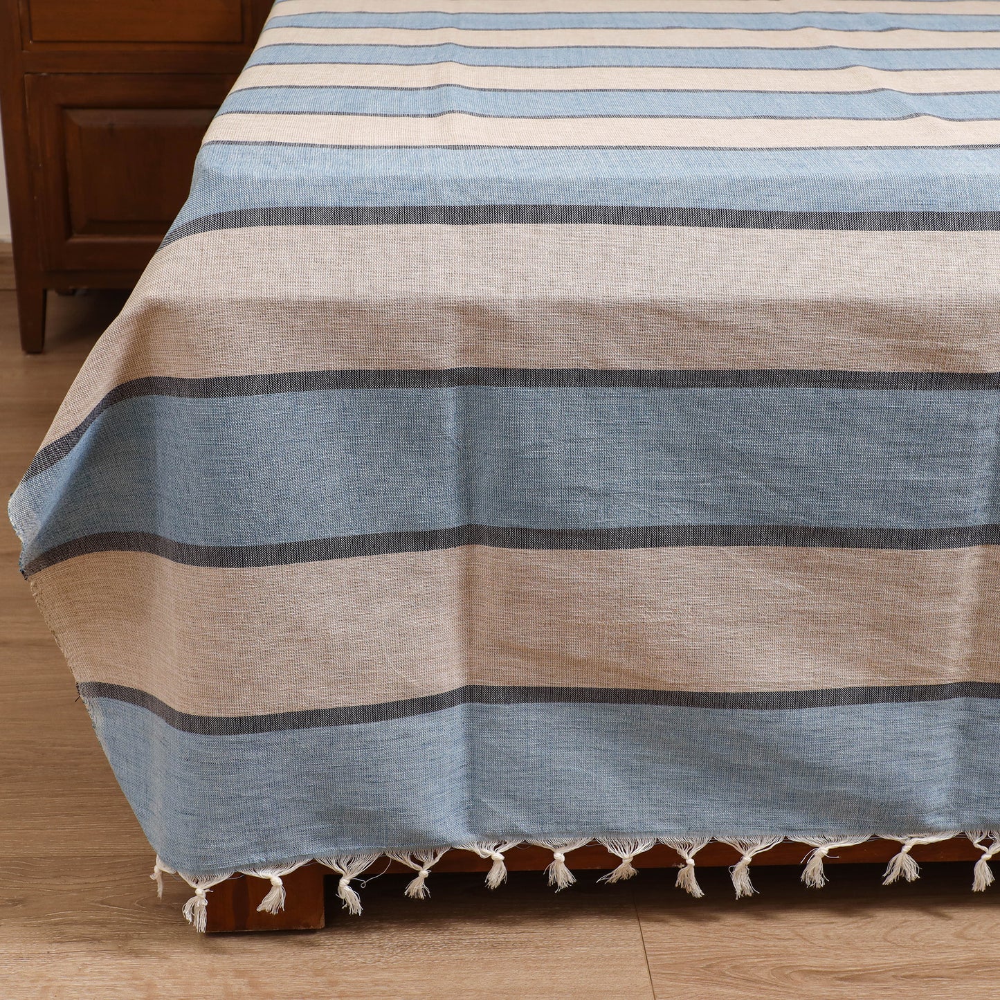 Handloom Cotton Double Bedsheet (108 x 90 in) 153
