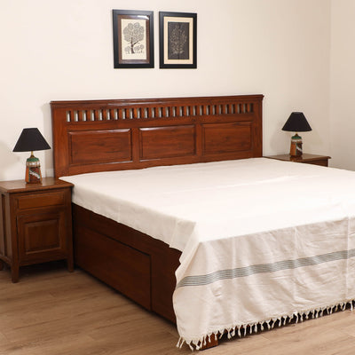 Handloom Cotton Double Bedsheet (108 x 90 in) 156
