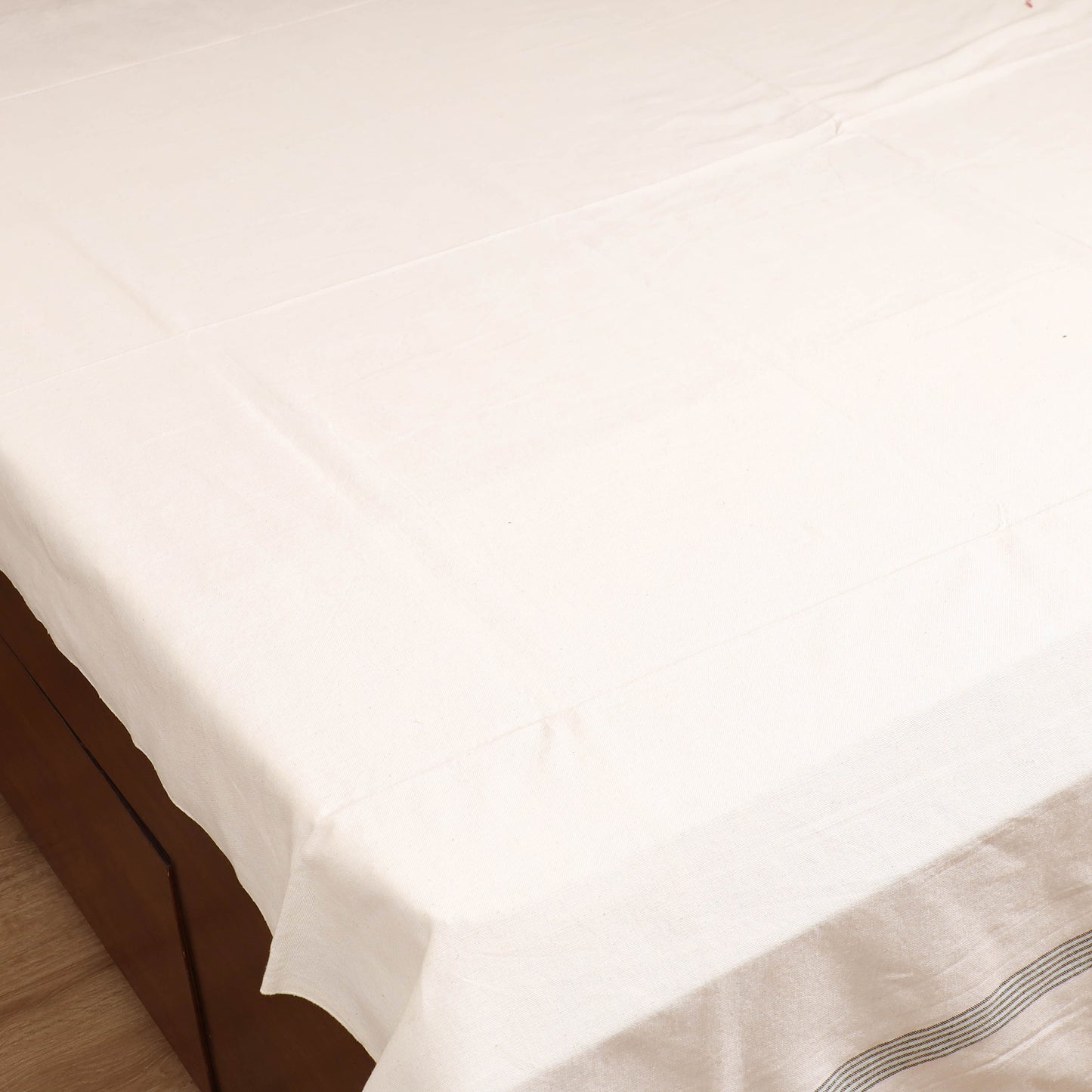 Handloom Cotton Double Bedsheet (108 x 90 in) 156