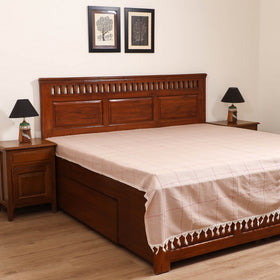 Handloom Cotton Double Bedsheet (90 x 90 in) 158