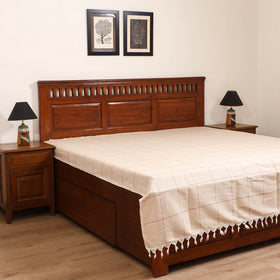 Handloom Cotton Double Bedsheet (90 x 90 in) 159