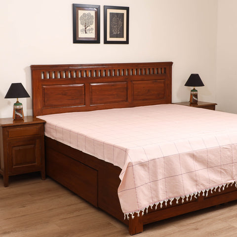 Handloom Cotton Double Bedsheet (90 x 90 in) 163
