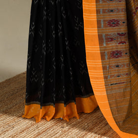 Black - handloom cotton sambalpuri ikat saree 01