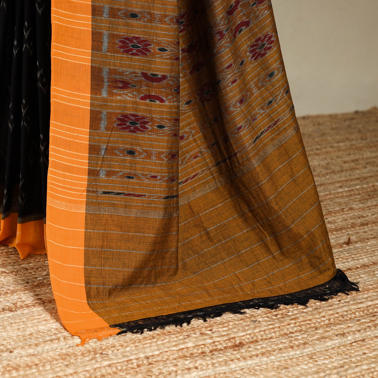 Black - handloom cotton sambalpuri ikat saree 01