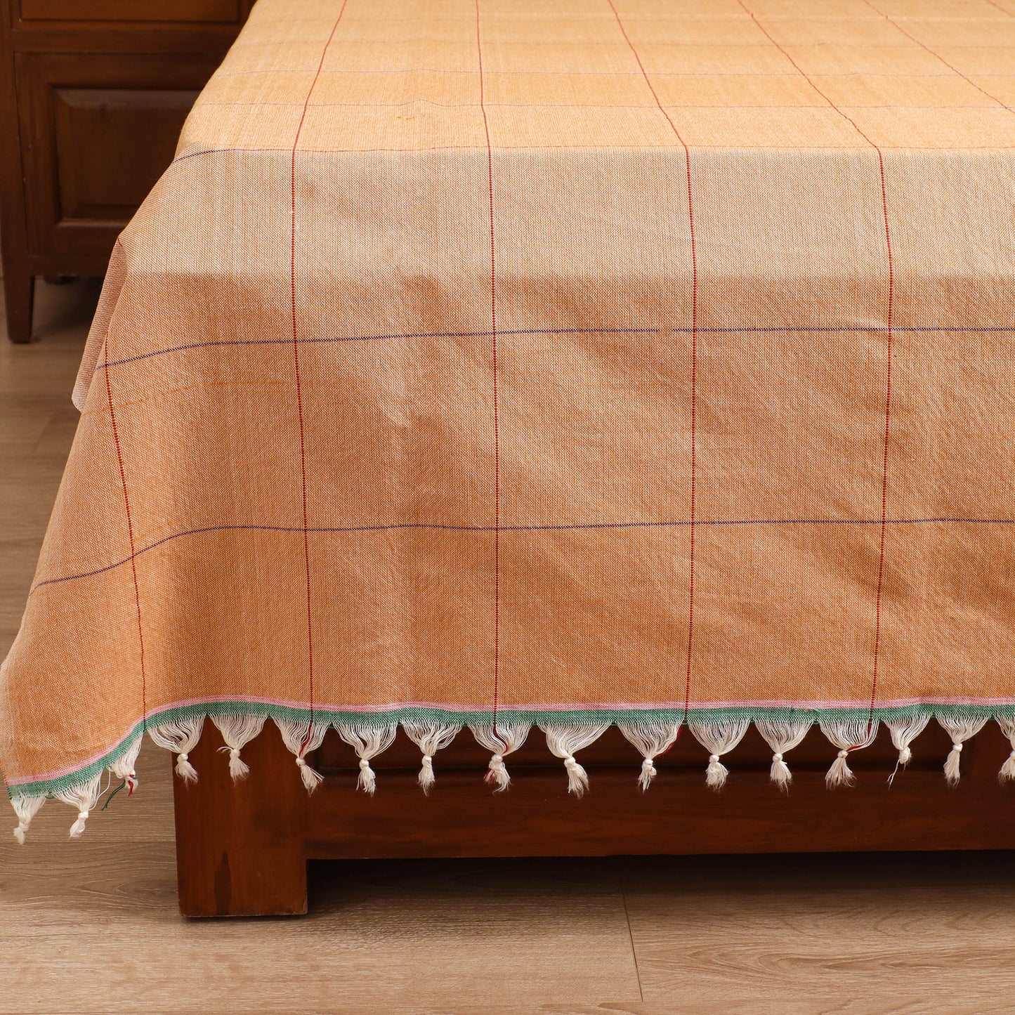 Handloom Cotton Double Bedsheet (90 x 90 in) 164