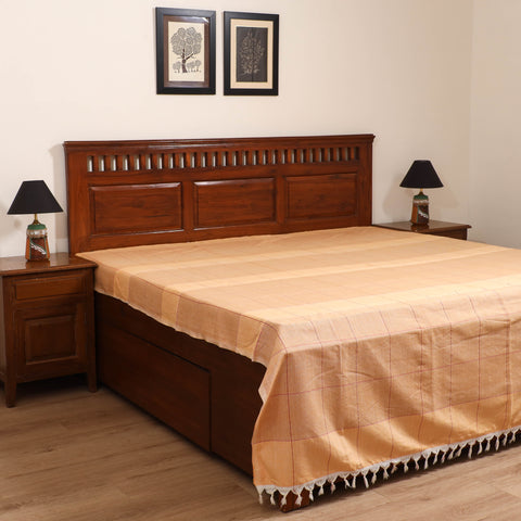 Handloom Cotton Double Bedsheet (90 x 90 in) 165