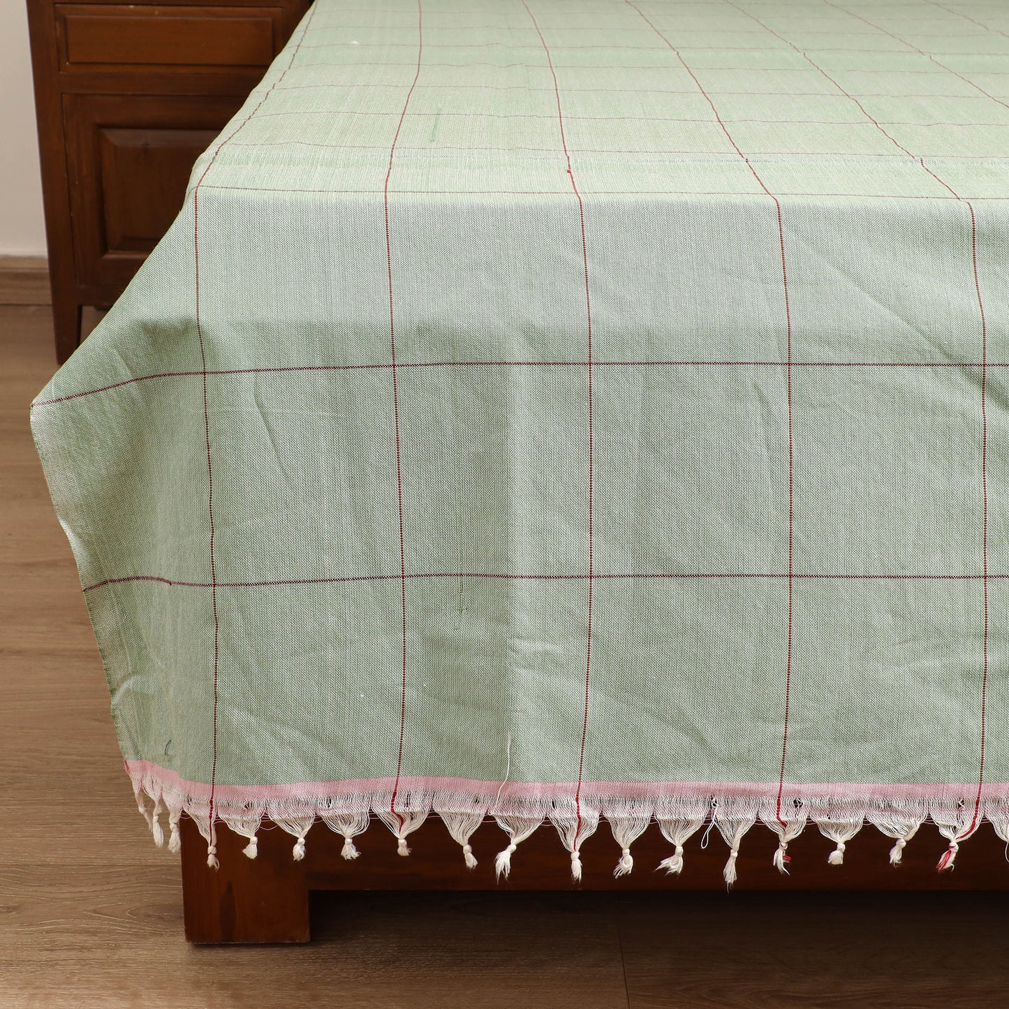 Handloom Cotton Double Bedsheet (90 x 90 in) 170
