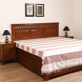 Handloom Cotton Double Bedsheet (90 x 90 in) 175