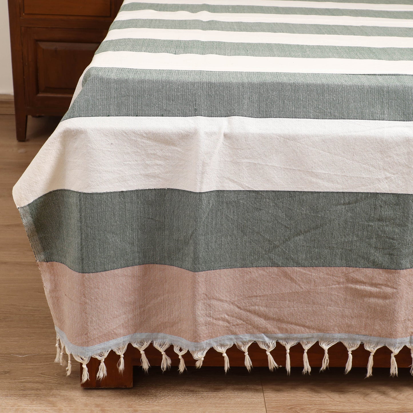 Handloom Cotton Double Bedsheet (90 x 90 in) 177