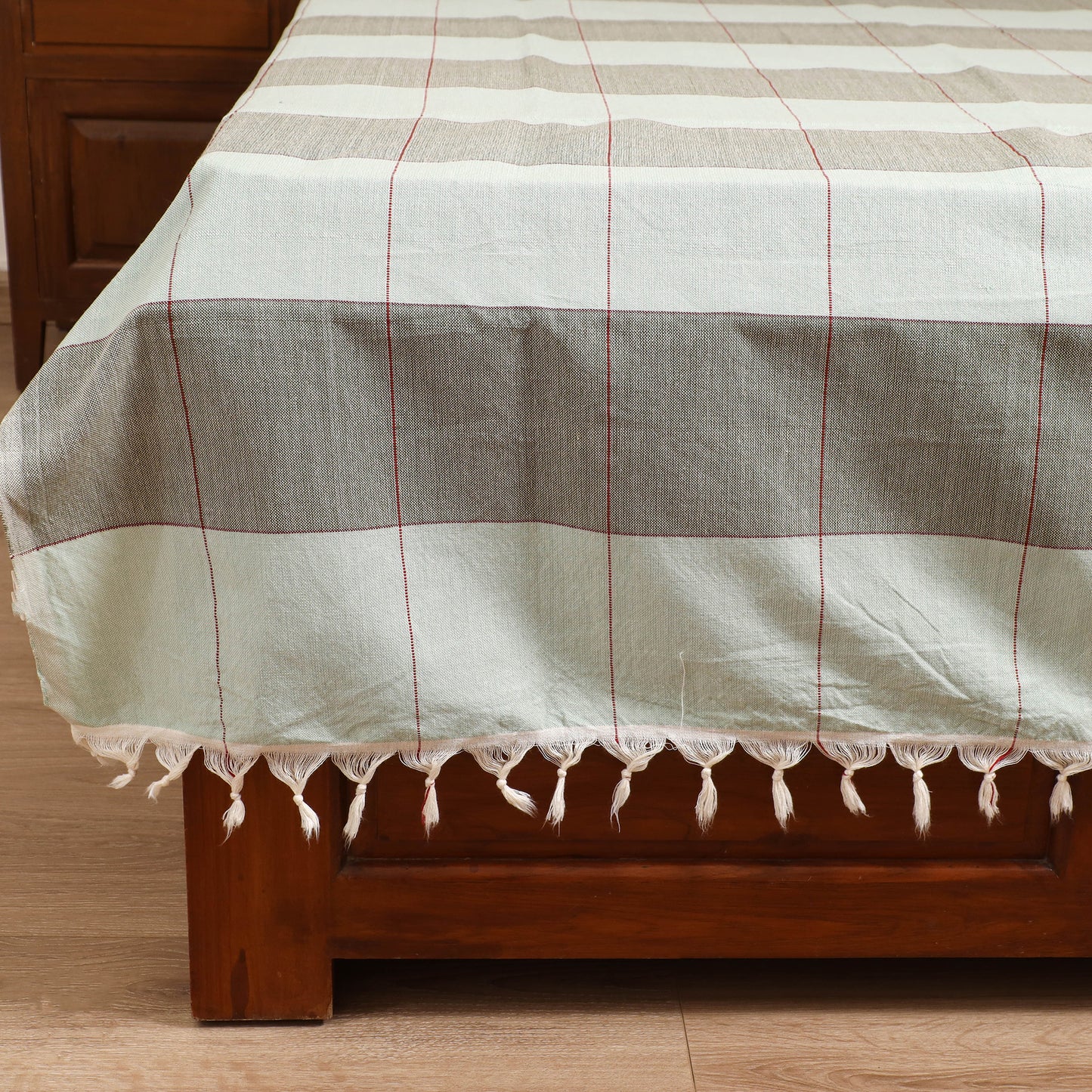 Handloom Cotton Double Bedsheet (90 x 90 in) 178