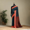 Green - handloom cotton sambalpuri ikat saree 08