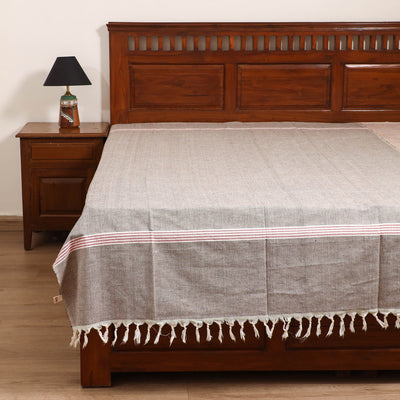 Handloom Cotton Single Bedsheet (90 x 60 in) 185