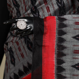 Grey - handloom cotton sambalpuri ikat saree 16