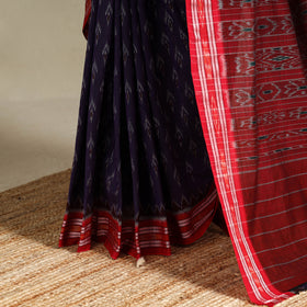 Purple - handloom cotton sambalpuri ikat saree 15
