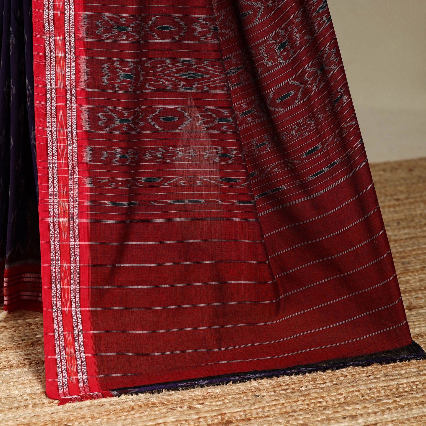 Purple - handloom cotton sambalpuri ikat saree 15