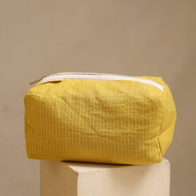 Yellow - handmade cotton toiletry bags (set of 3) 02