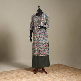 Multicolor - pedana natural dyed cotton straight pintuck