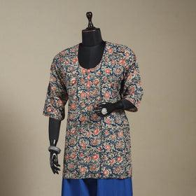 Multicolor - pedana natural dyed cotton short kalamkari