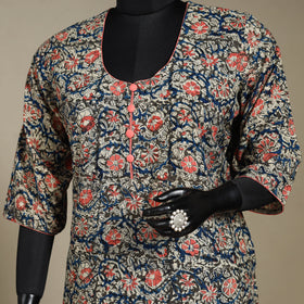 Multicolor - pedana natural dyed cotton short kalamkari