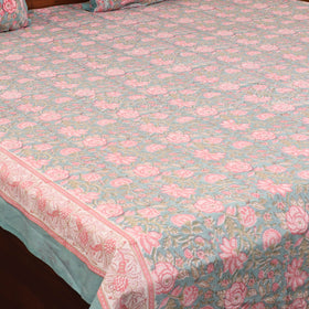 Cotton double sanganeri bed sheet set (108 x 90 in) 30