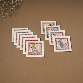 Multicolor - Madhubani Handpainted Wall Decor Cards (Set of 10) 08