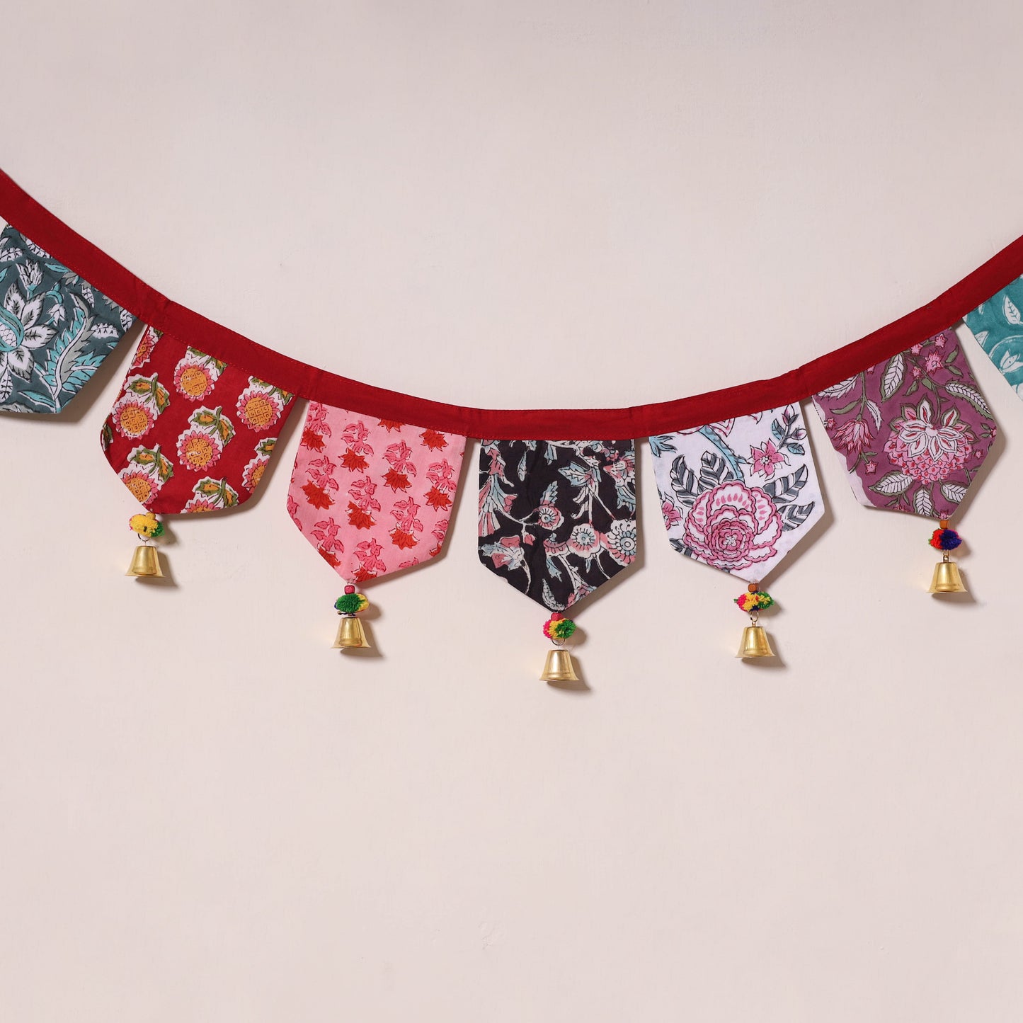 Multicolor - decorative handmade fabric toran 23