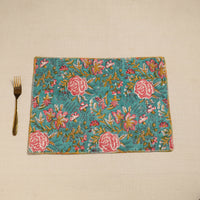 Hand Embroidered Floral Cotton Reversible Table Mat 59