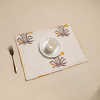 Hand Embroidered Floral Cotton Reversible Table Mat 65