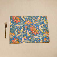 Brown - Hand Embroidered Floral Cotton Reversible Table Mat 69