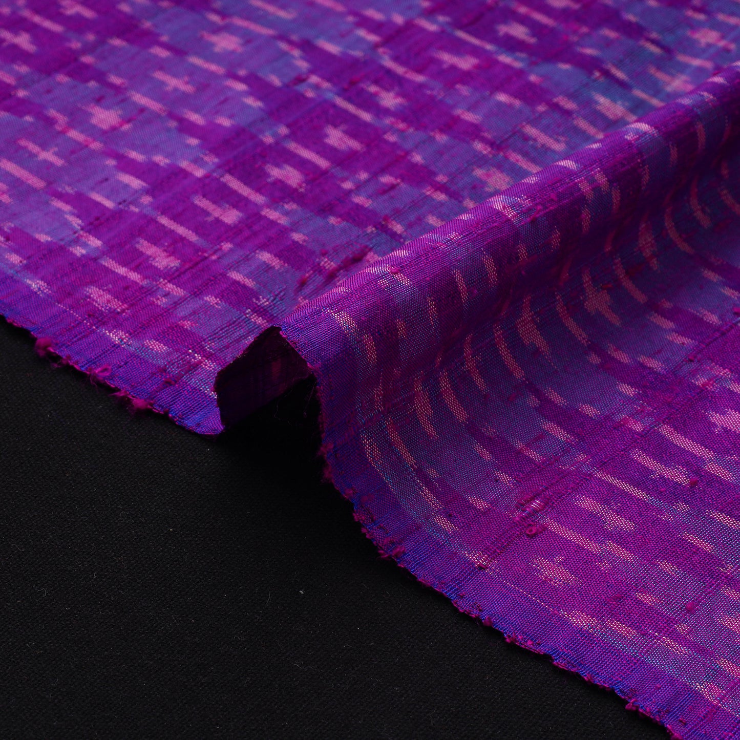 Handloom Raw Silk Pochampally Ikat Fabric 11