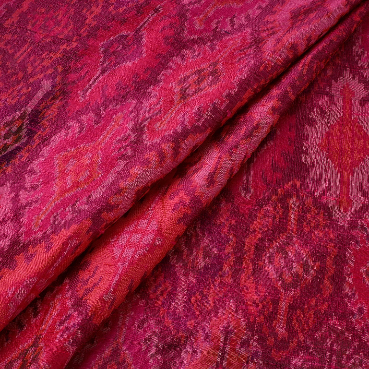 Handloom Raw Silk Pochampally Ikat Fabric 05