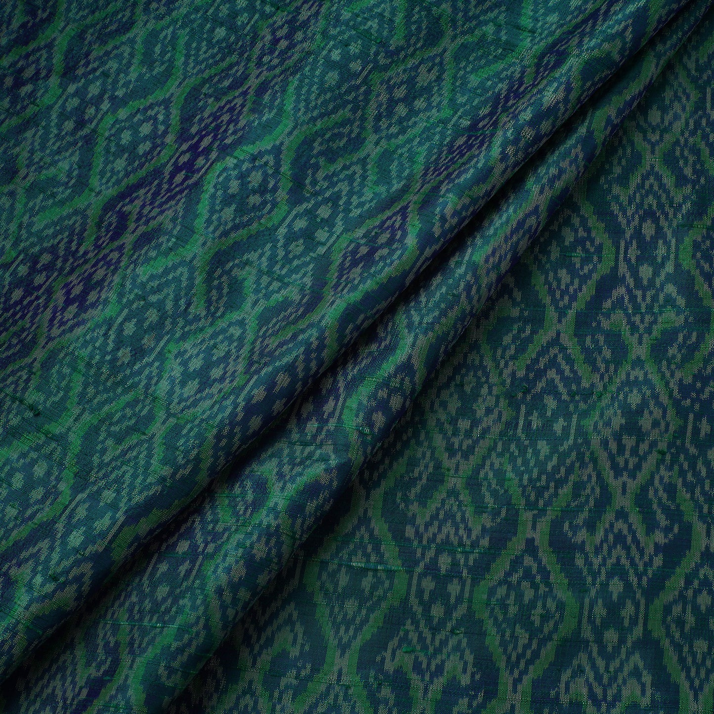 Handloom Raw Silk Pochampally Ikat Fabric 10