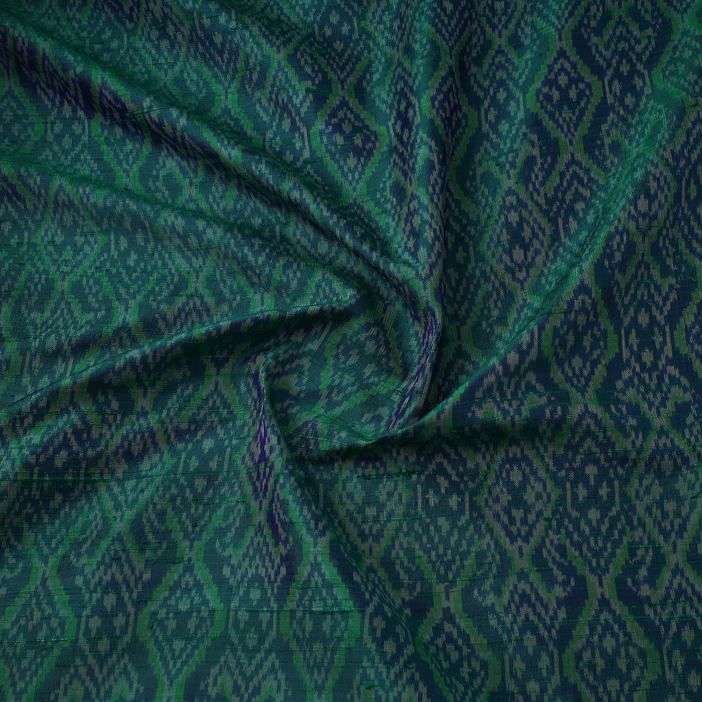 Handloom Raw Silk Pochampally Ikat Fabric 10