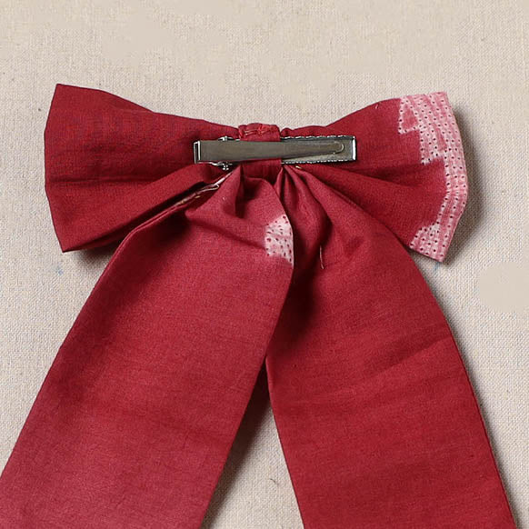 Red - Handmade Women's Bow Hair Clip 124