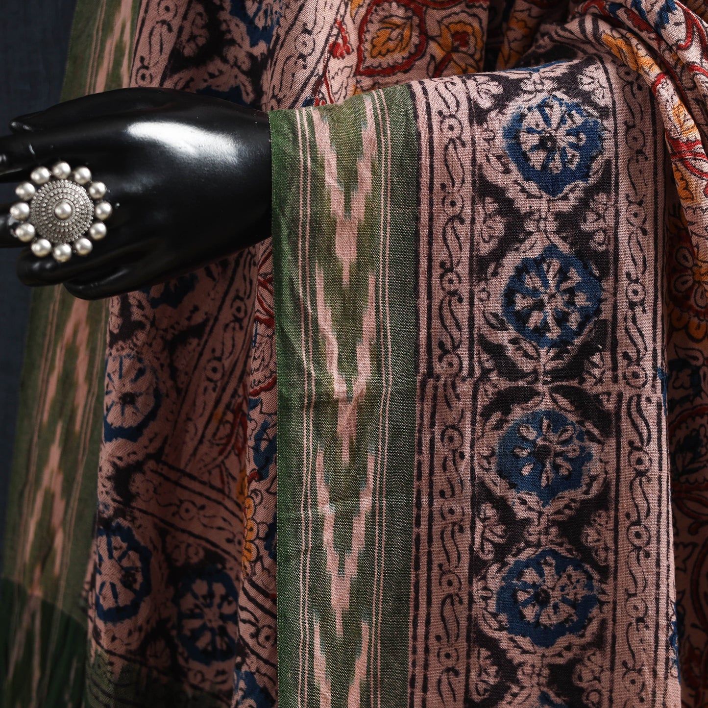 Multicolor - natural dyed kalamkari cotton dupatta