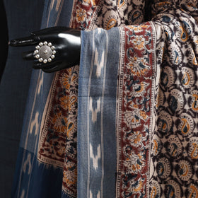 Multicolor - natural dyed kalamkari cotton dupatta