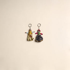 Multicolor - Rajasthani Puppet Couple Handmade Keychain (Set of 2) 09