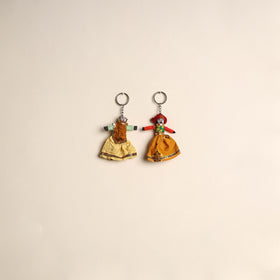 Multicolor - Rajasthani Puppet Couple Handmade Keychain (Set of 2) 11