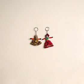 Multicolor - Rajasthani Puppet Couple Handmade Keychain (Set of 2) 16