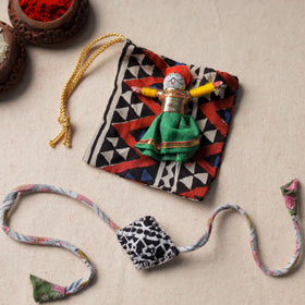  Handcrafted Flower Bead Work Fabart Rakhi 20 