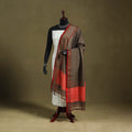 Brown - dharwad cotton dupatta with zari border 18