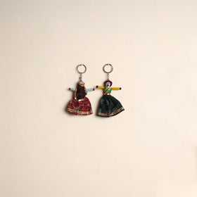 Multicolor - Rajasthani Puppet Couple Handmade Keychain (Set of 2) 19
