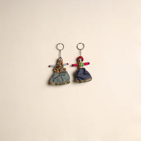 Multicolor - Rajasthani Puppet Couple Handmade Keychain (Set of 2) 21