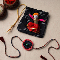 Handcrafted Flower Bead Work Fabart Rakhi 23