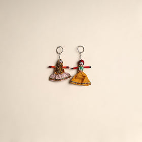 Multicolor - Rajasthani Puppet Couple Handmade Keychain (Set of 2) 26