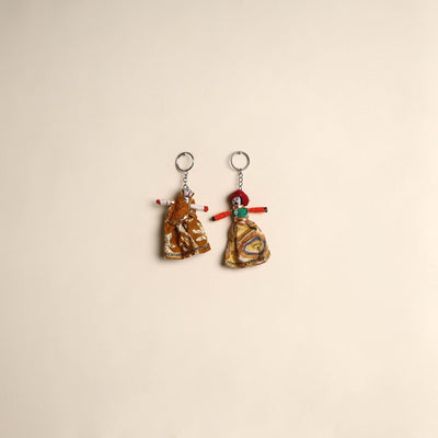 Multicolor - Rajasthani Puppet Couple Handmade Keychain (Set of 2) 32